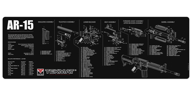 Gewehr-Reinigungsmatte Tekmat AR-15 (91x30cm)