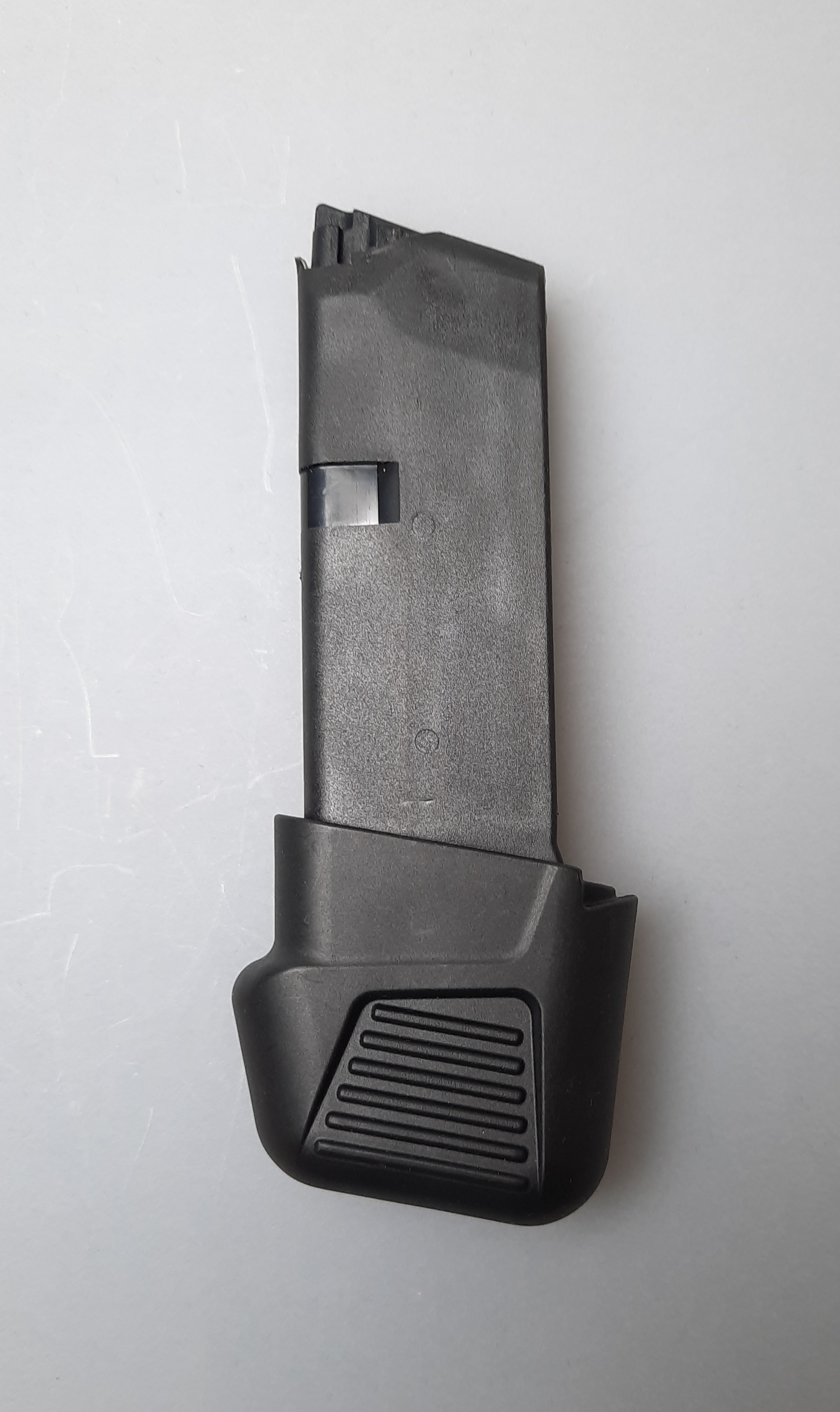 Magazin Glock G43 mit FAB Defense Magazinverlängerung +4,  9mm Para 10 Patronen, schwarz