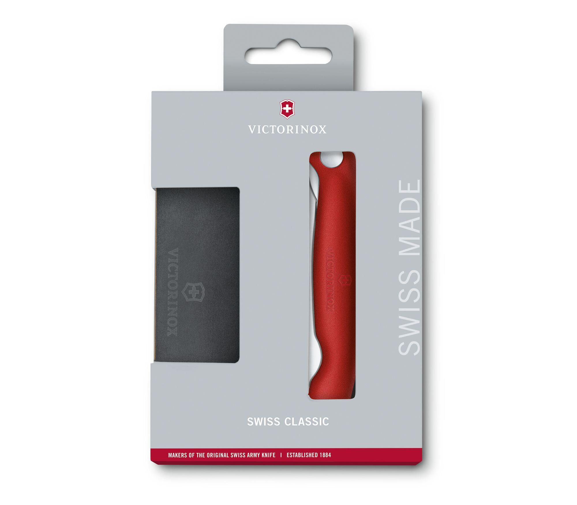 Victorinox Victorinox Swiss Classic Set aus faltbarem Gemüsemesser und Epicurean Schneidebrett rot