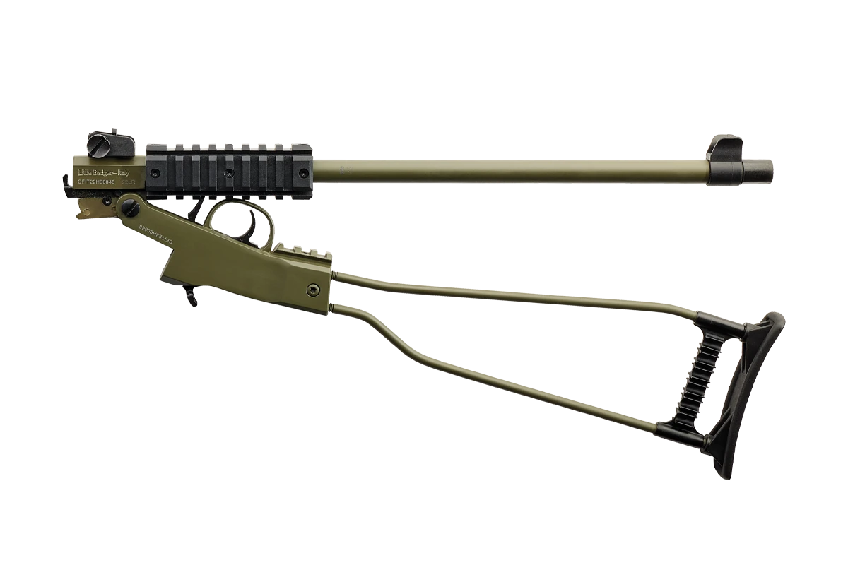 Kipplaufbüchse Chiappa Little Badger .22 LR , OD green cerakoted, Einschüssig 16,5" Lauf mit 1/2" x28 Gewinde, (Demowaffe)