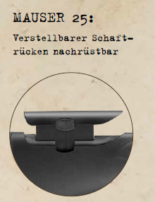 Nachrüstsatz verstellbarer Schaftrücken MAUSER 25 Extreme