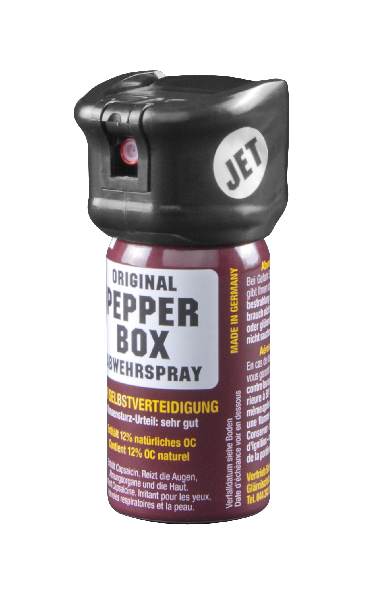 Pfefferspray Pepper Box klein 40ml  Strahl, Flip-Top Kappe
