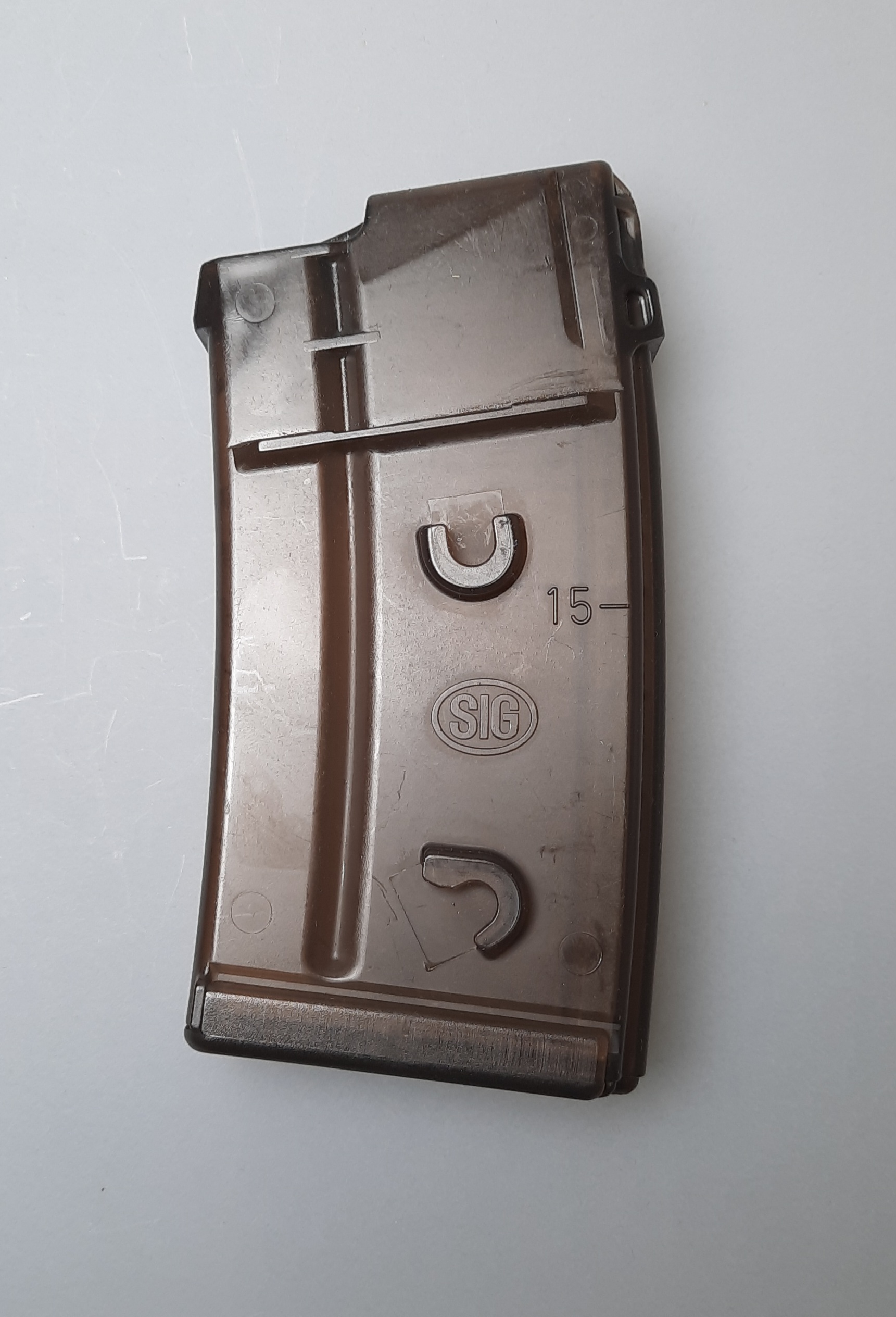 Magazin SIG Sauer AG zu SG55X Stgw90 .223, 5.56x45 (GP90) 20 Patronen, mit Nocken, Occasion