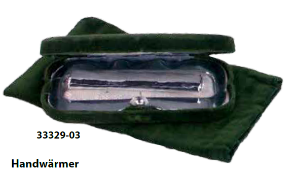 Handwärmer Fritzmann in grünem Stoffummantlung