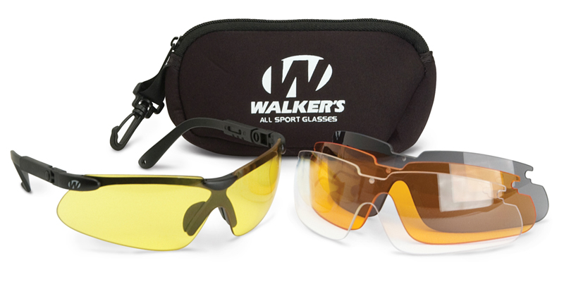Walkers Sport-Schiess-Brille mit austauschbaren Gläsern