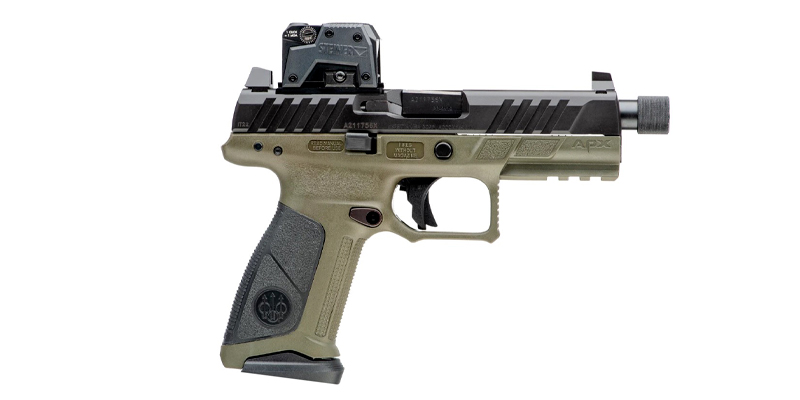 Pistole Beretta APX A1 Tactical 9mm Para OD Green, RDO Ready, 17-Schuss, MT 1/2"x28