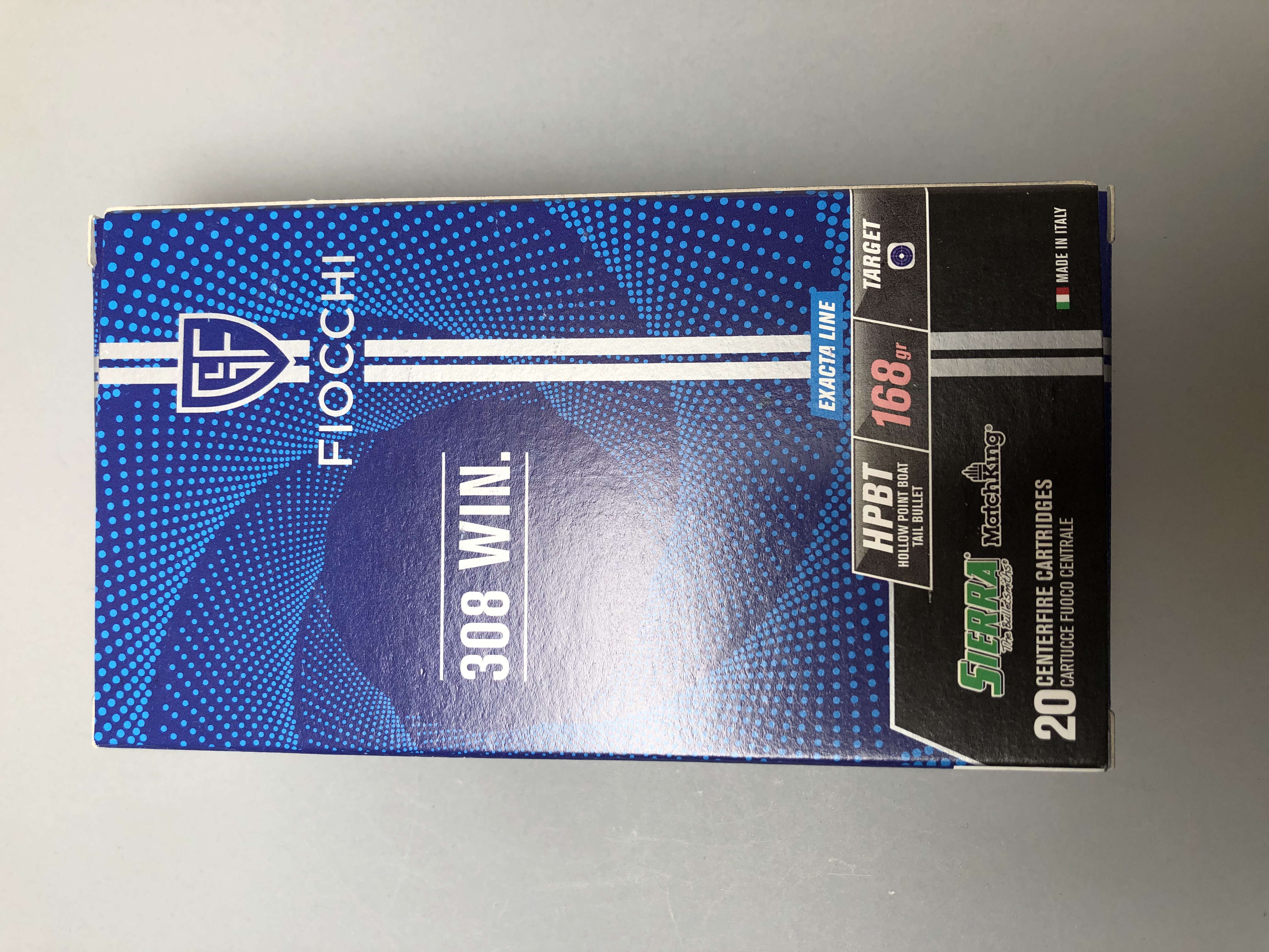 Munition Fiocchi HPBT Sierra Match King - Hollow point boat tail 168gr/10.9g .308 Win. (7.62x51)
