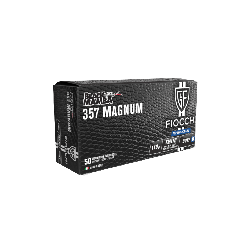 Munition Fiocchi FMJTC Black Mamba 110gr .357 Mag.