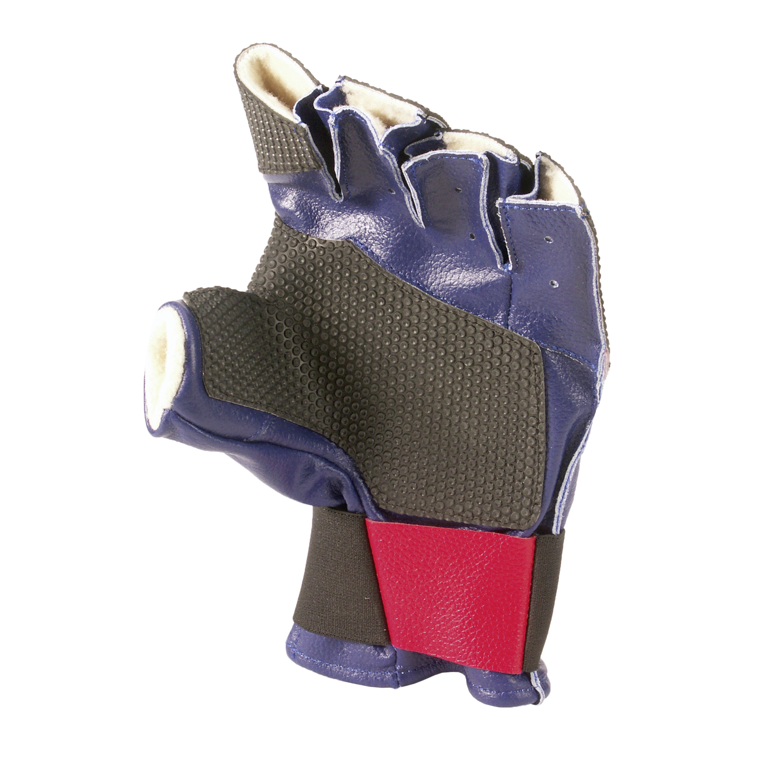 Schiesshandschuh Fritzmann Gr. S , schwarz / blau, für Rechtschütz