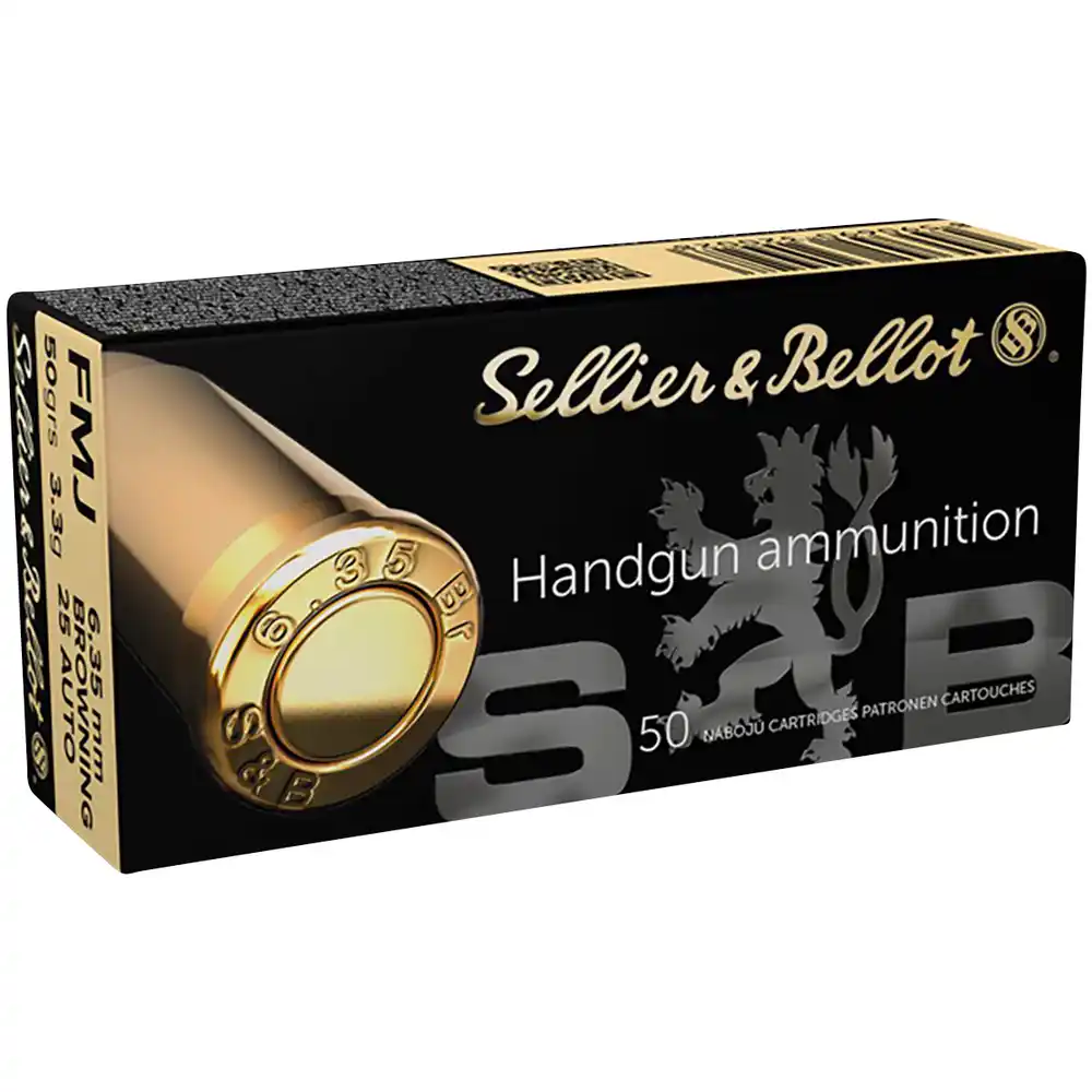 Munition Sellier&Bellot FMJ 3.3gr / 50grs 6.35mm
