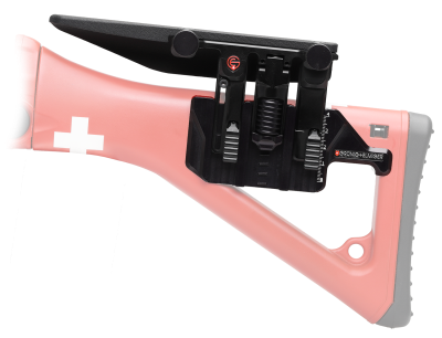 Backenauflage Grünig & Elmiger Stgw 90 Standardkolben links