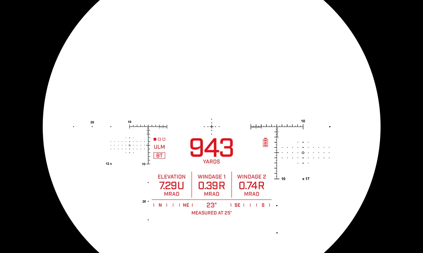 Fernglas mit Distanzmesser Safran VECTRONIX AG Vector X 12x42 mit MSR-DMR1 Absehen, MRAD