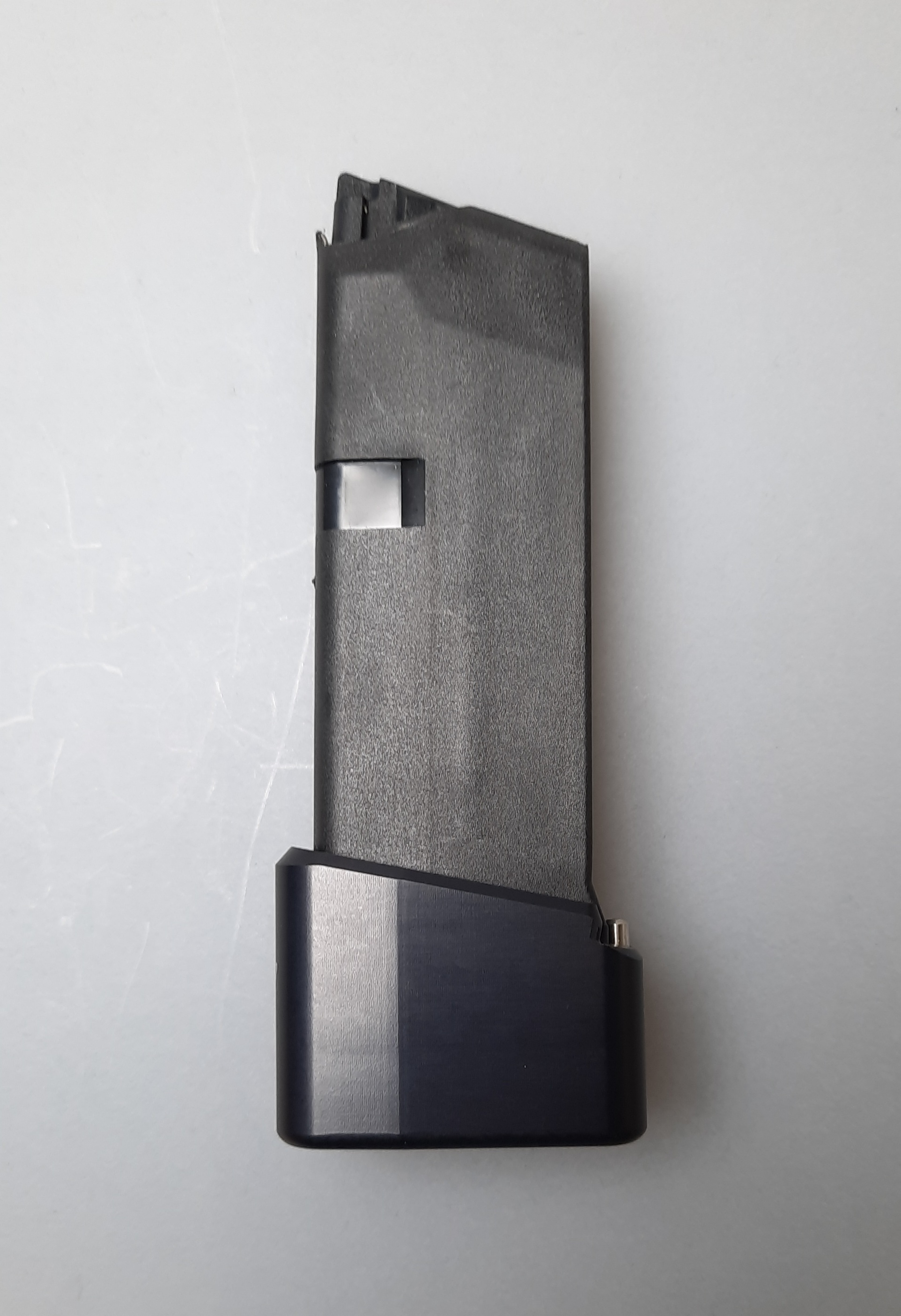 Magazin Glock G43 mit Taran Tactical / Brownells Magazinboden +3,  9mm Para 9 Patronen, black