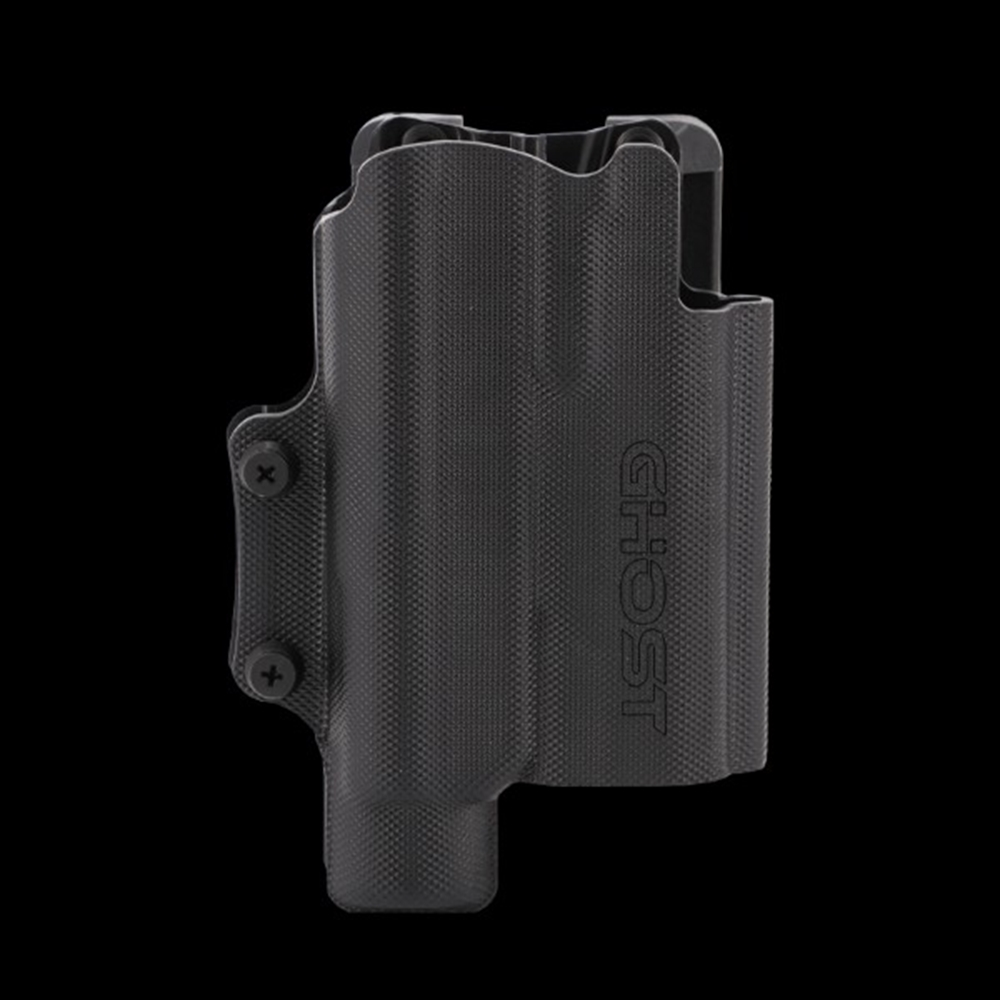 Holster Ghost CIVILIAN FS Glock 17,  19, 20, Small Frame m. LampeTRL1, X200,X300, RH, inkl. Paddle Modul
