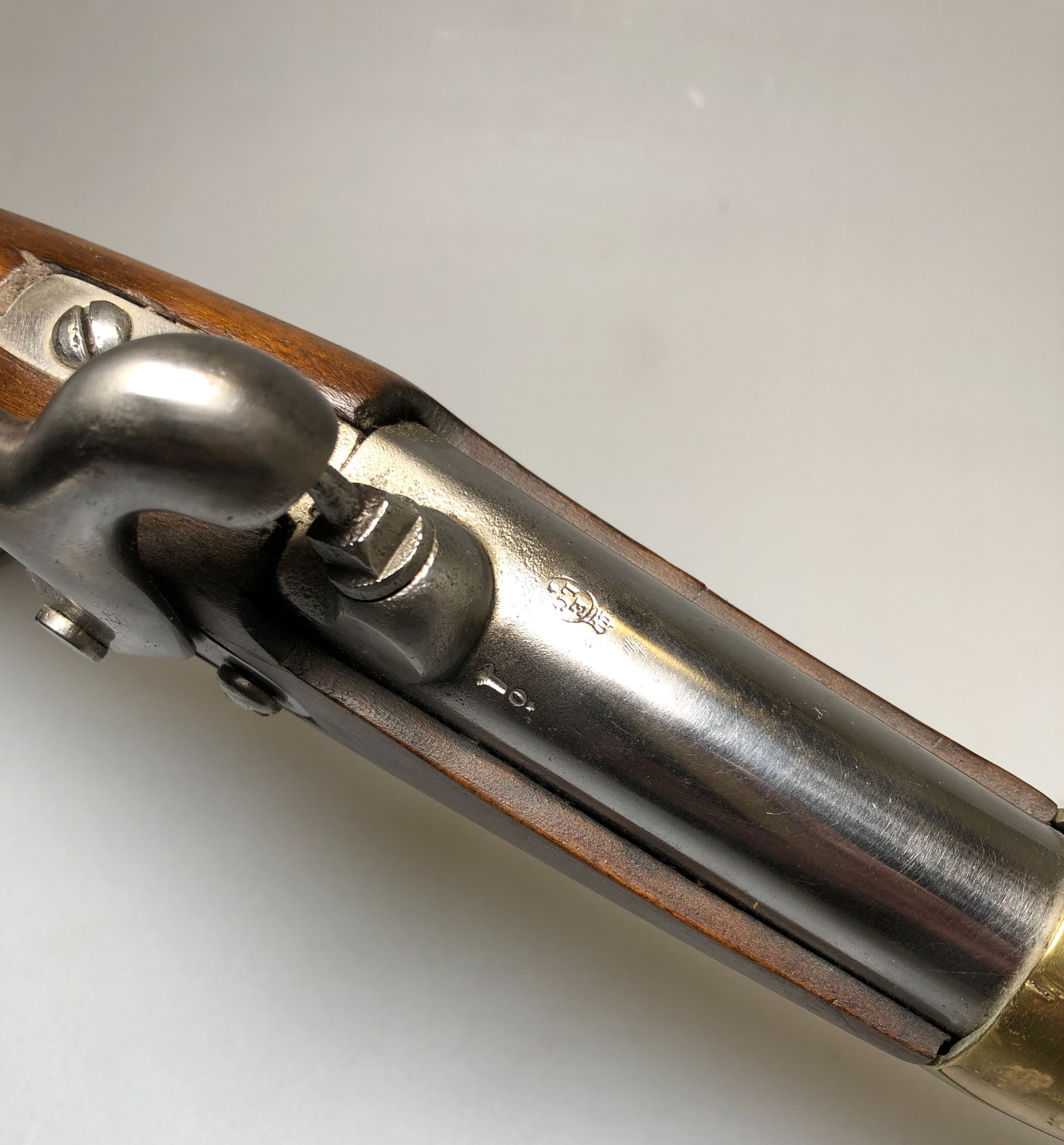 Perkussionspistole St. Etienne Mod. Unbekannt 17.5mm , Beschuss Belgien