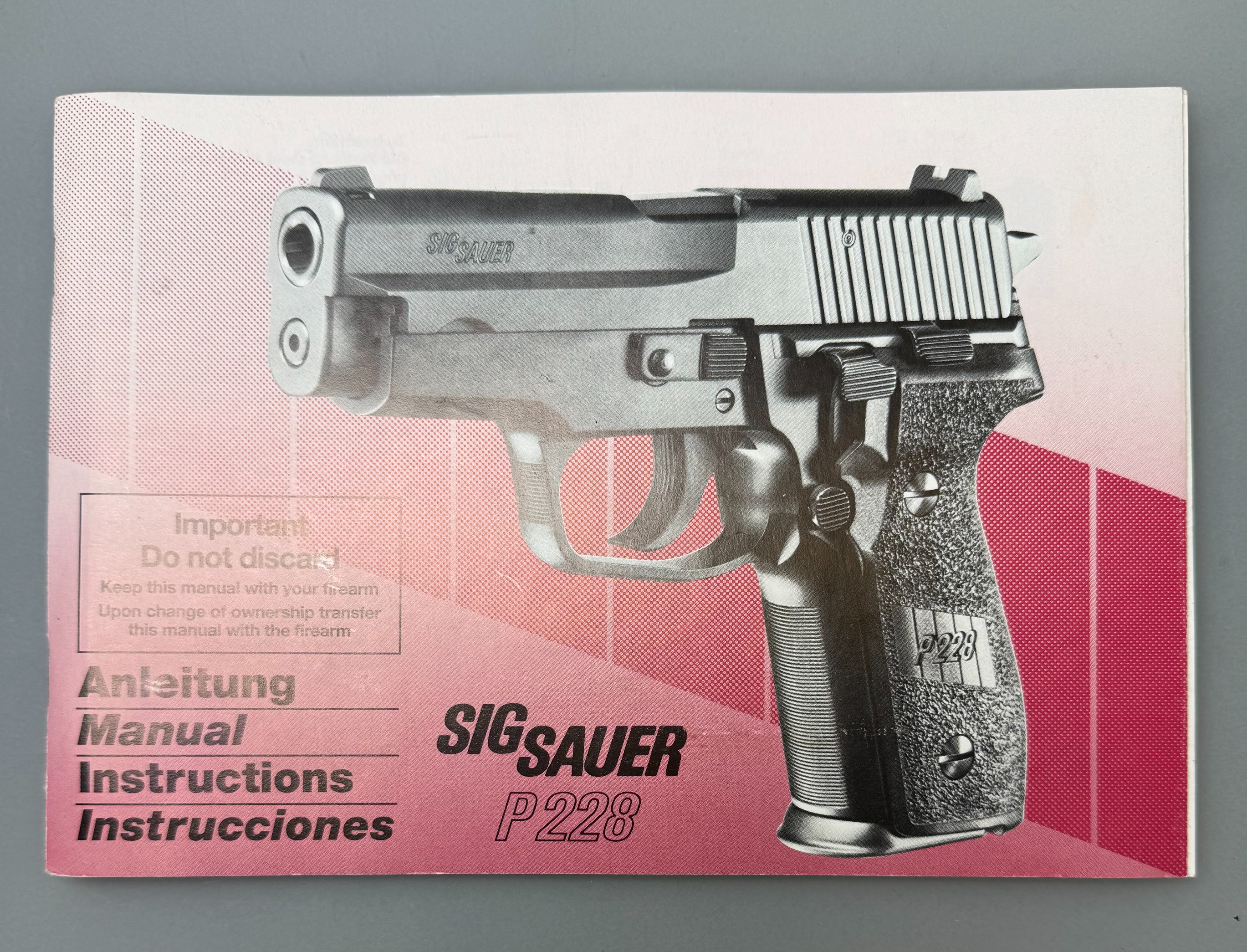 Bedienungsanleitung SIG Sauer P228, occasion