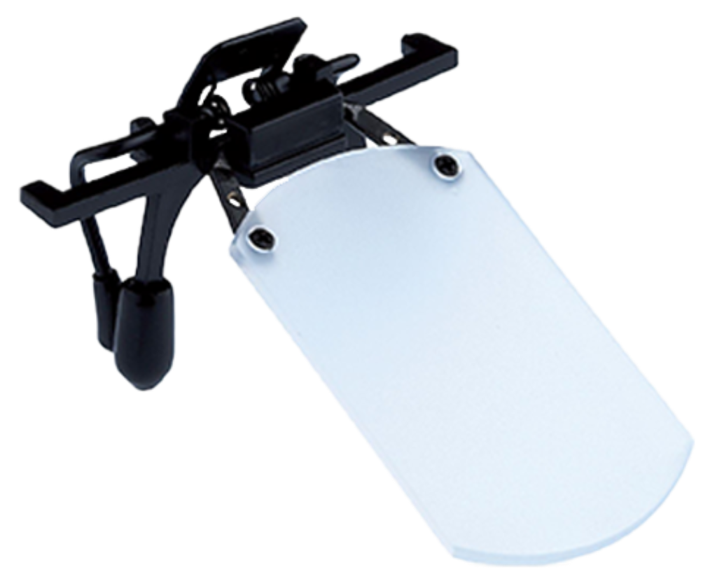 Gehmann Augenabdeckung für normale Brille Abdeckscheibe 391-30N schmal weiss transparent