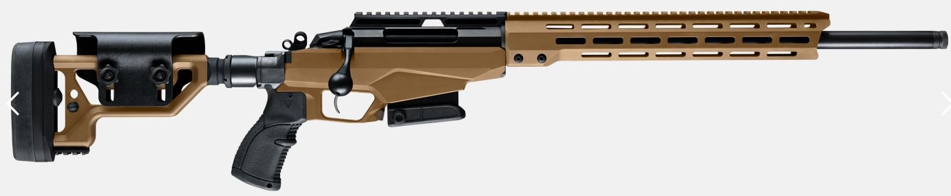 Repetierer Tikka T3x TACT A1 Coyote Brown 6.5x49 Creedmoor 10 rds, 24" (610 mm), MT5/8-24, picatinny 0MOA, Folding Stock
