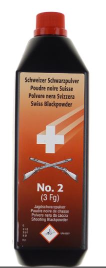 Schweizer Schwarzpulver, Jagdschiesspulver Nr. 2 / 1kg