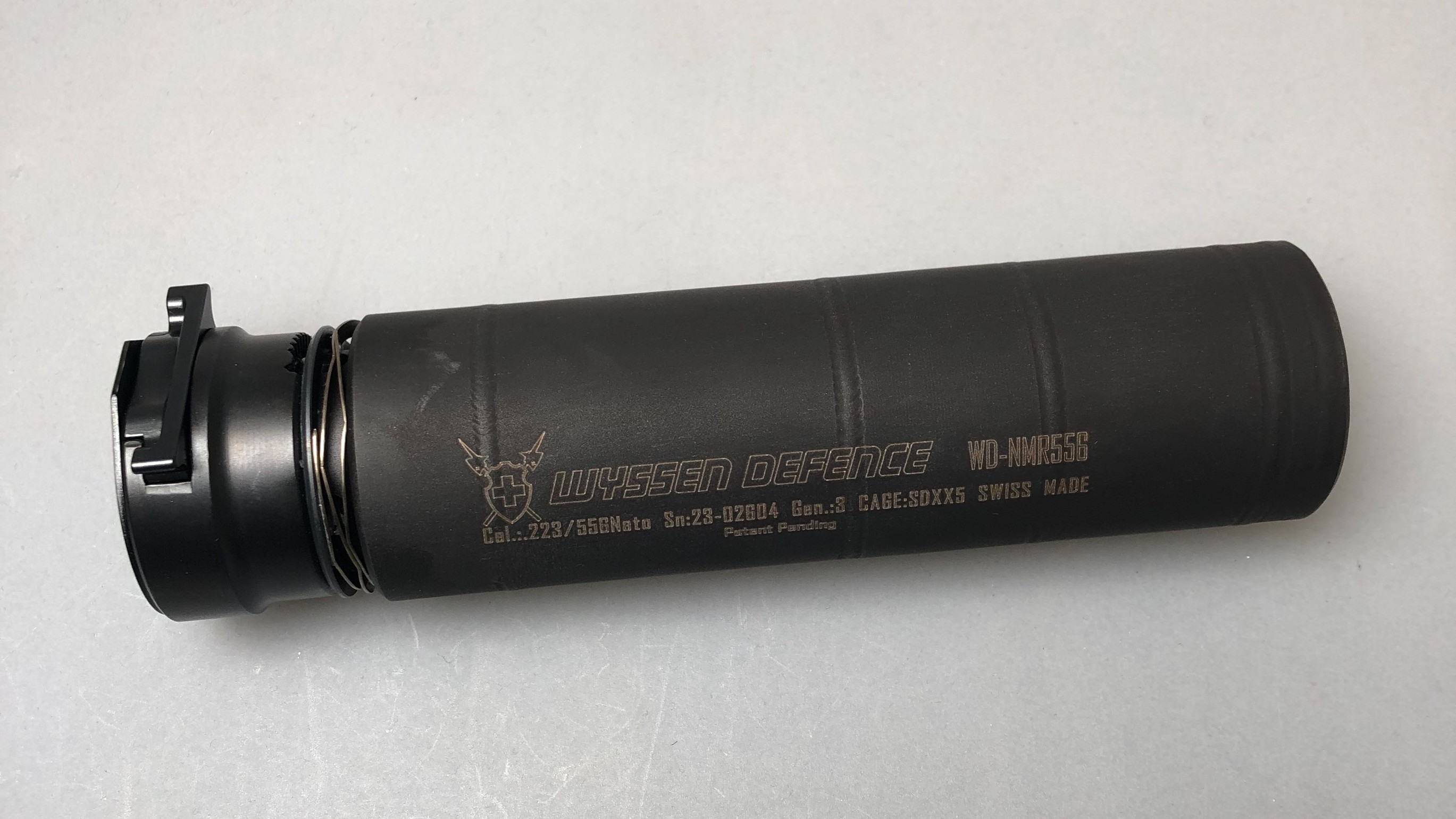 Schalldämpfer Wyssen Defence WD-NMR556 5.56x45, .223 Rem. ,Farbe schwarz , für Nato-Mündungsbremsen