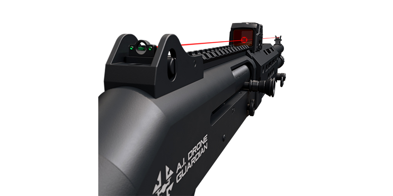 Halbautomat Benelli M4 A.I. Drone Guardian 12/76 , LL47cm, 6Patronen, Teleskopschaft, Steiner MPS-CD