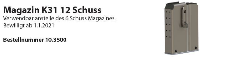 Magazin Wyss Waffen K31 7.5x55 (GP11) 12 Patronen