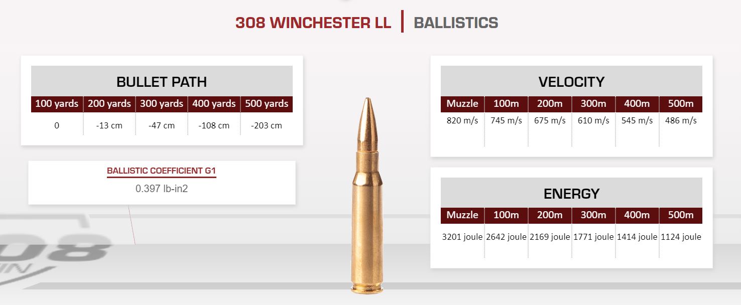 Munition Fiocchi FMJ - Full metal jacket 147gr/9.5g .308 Win. (7.62x51)