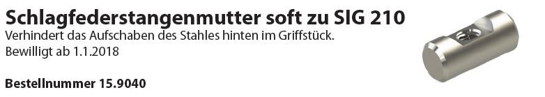 Wyss Schlagfederstangenmutter soft SIG P210