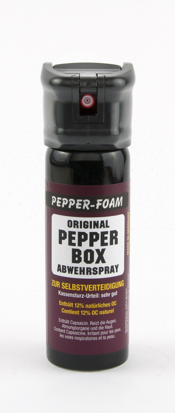 Pfefferspray Pepper Box Schaum, 63ml, Flip-Top Kappe